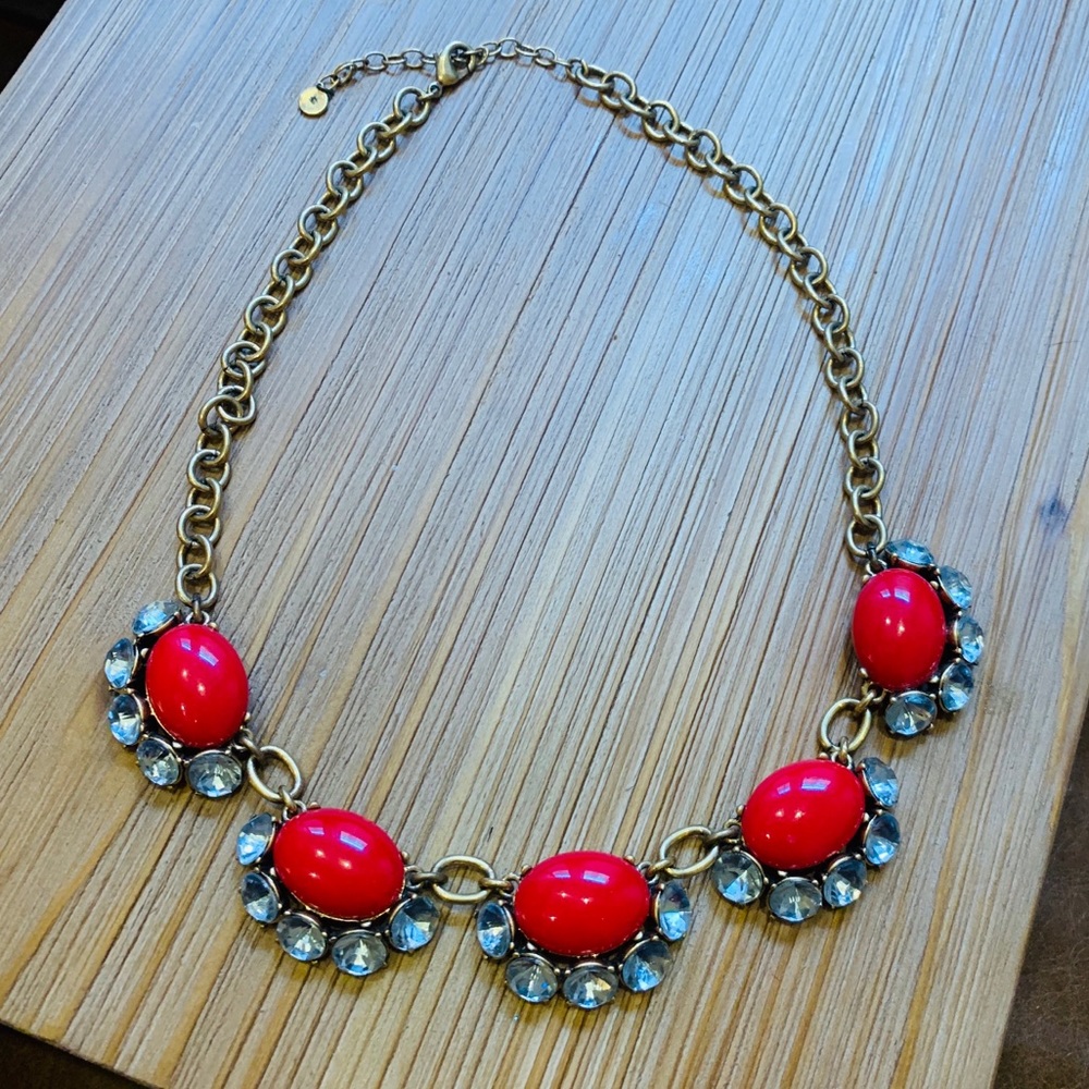 Stella & Dot Maroon Statement Necklace